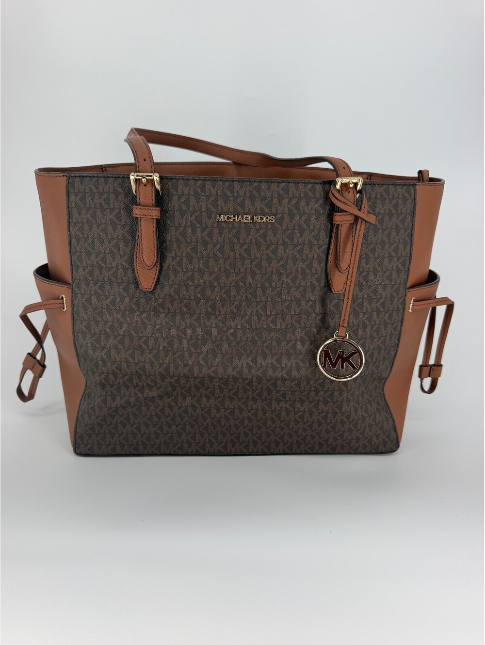 Michael Kors Gilly Brown and Tan Tote Bag